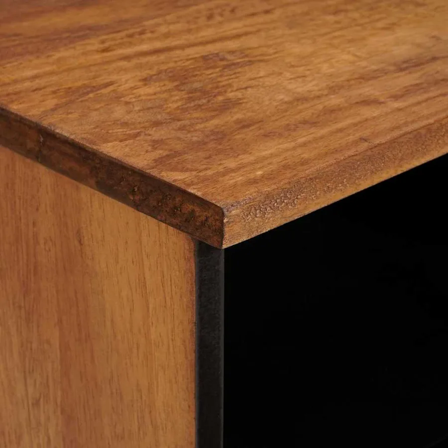 Meuble TV avec tiroir Finition Acacia Brun 70 x 33 x 46 cm - 6