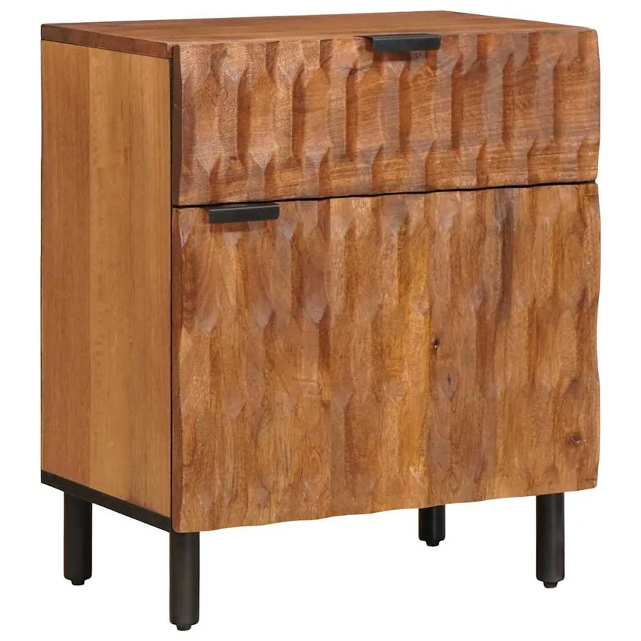 Cabinet de chevet Marron 50 x 33 x 60 cm Bois de mangue massif