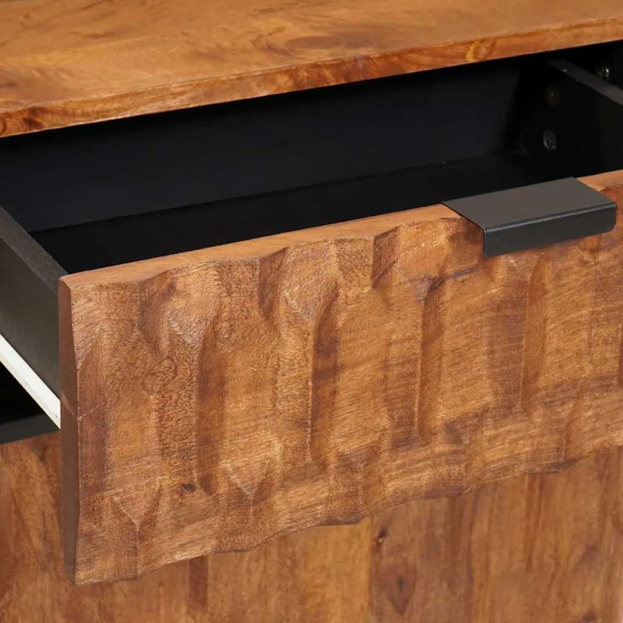 Cabinet de chevet Marron 50 x 33 x 60 cm Bois de mangue massif - 7