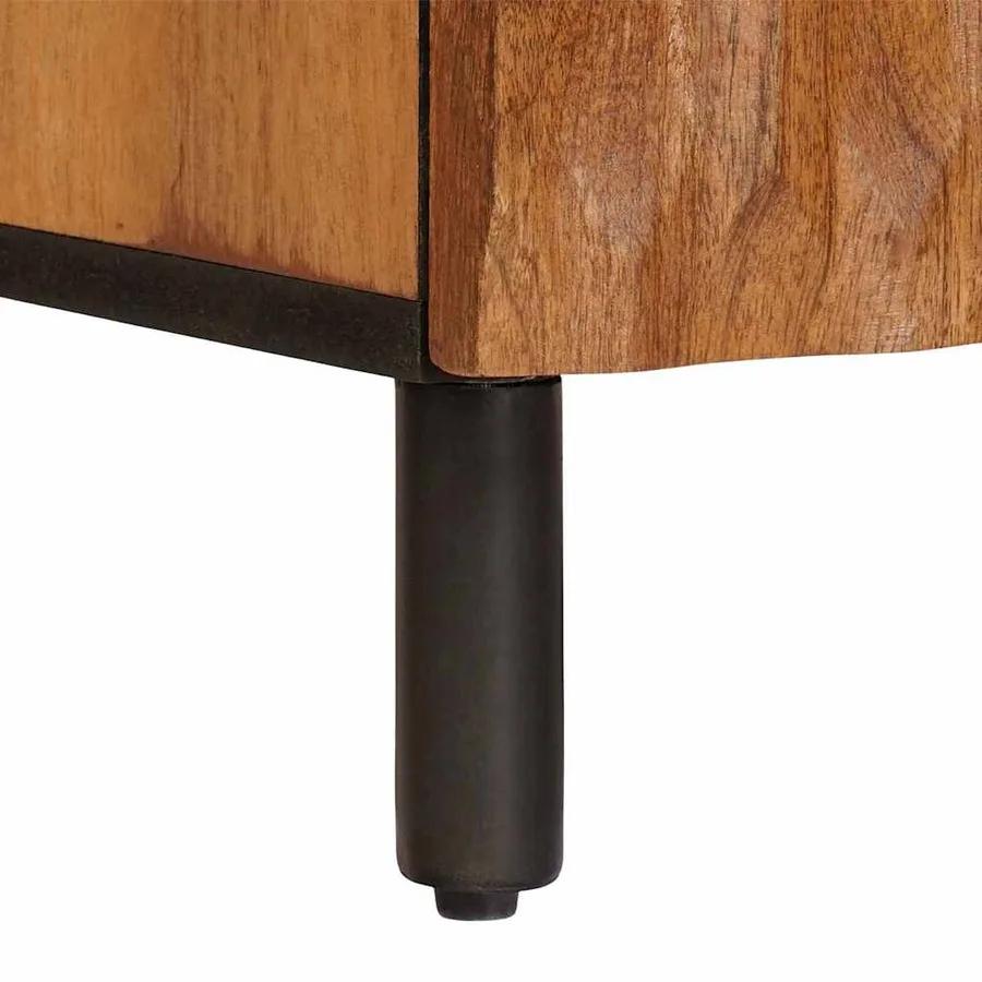 Cabinet de chevet Marron 50 x 33 x 60 cm Bois de mangue massif - 8