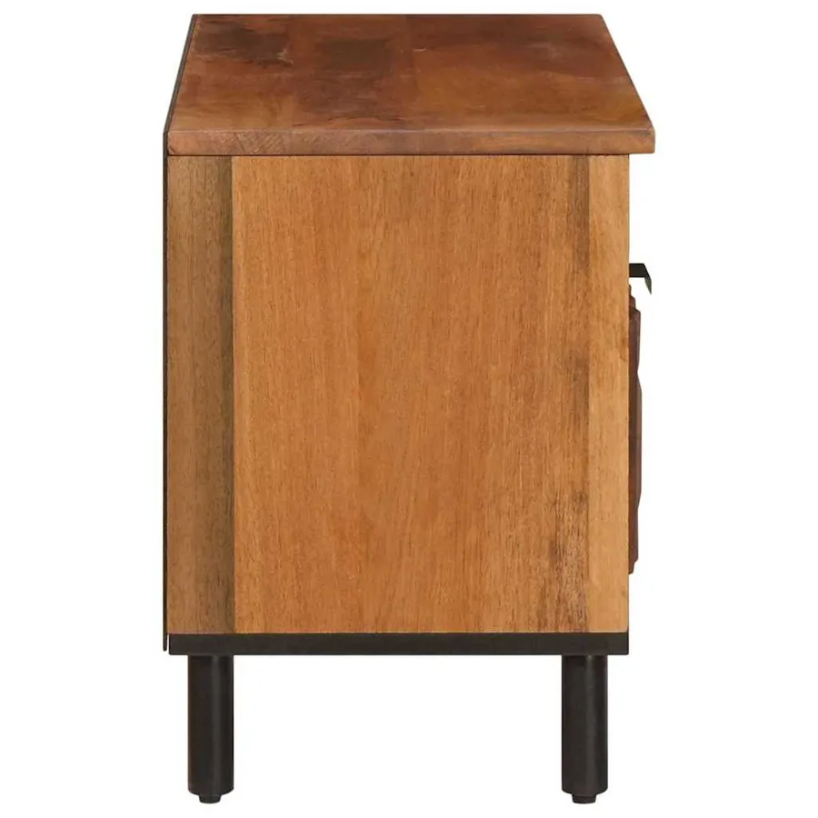 Meuble TV avec tiroir Finition Acacia Brun 80 x 33 x 46 cm - 4