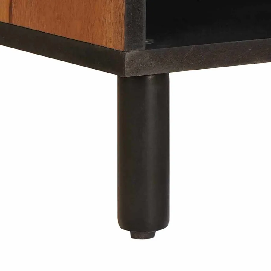 Meuble TV avec tiroir Finition Acacia Brun 80 x 33 x 46 cm - 8