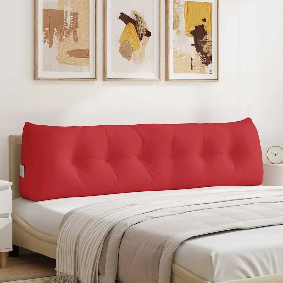 Coussin de Dos Rouge 180 x 24 x 50 cm tissu