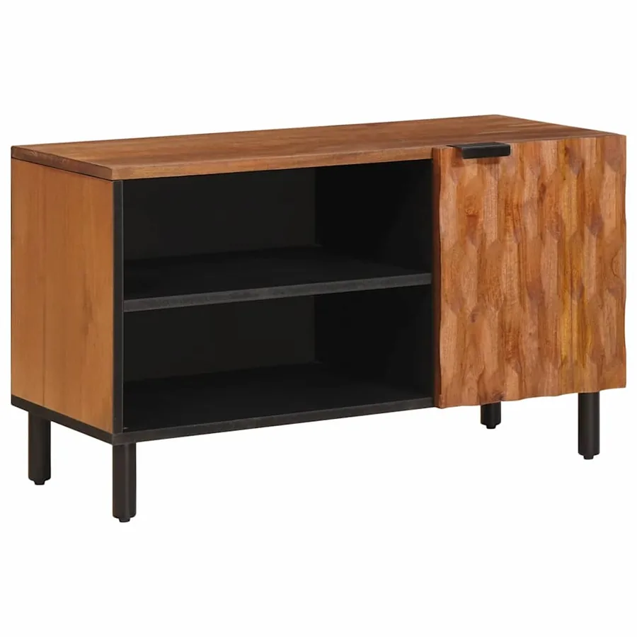 Meuble TV avec stockage Finition Acacia Brun 80 x 33 x 46 cm