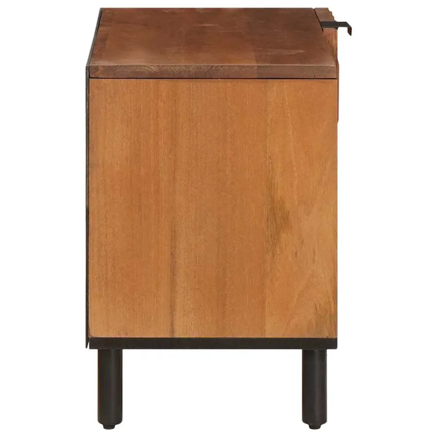 Meuble TV avec stockage Finition Acacia Brun 80 x 33 x 46 cm - 4