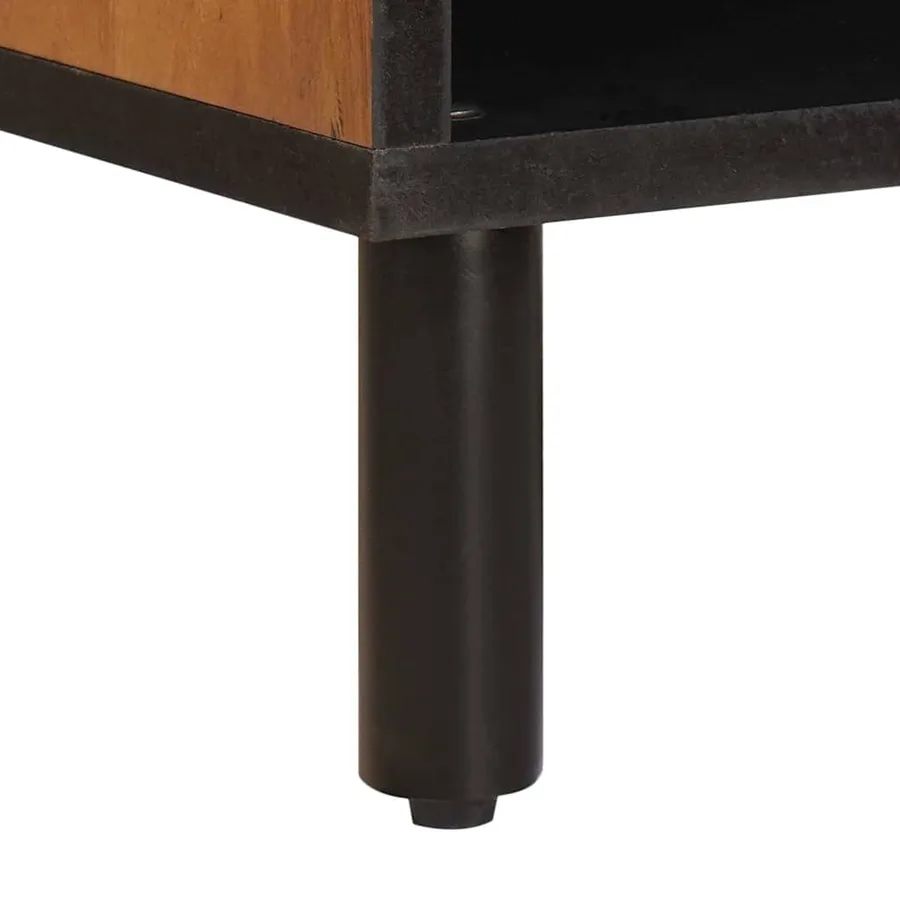 Meuble TV avec stockage Finition Acacia Brun 80 x 33 x 46 cm - 8