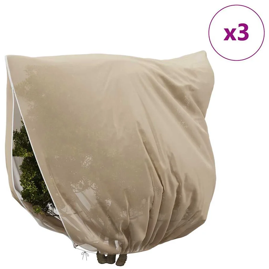 Couvercles de Fleece de Protection Anti-Gel pour Plantes 3 pcs - 4