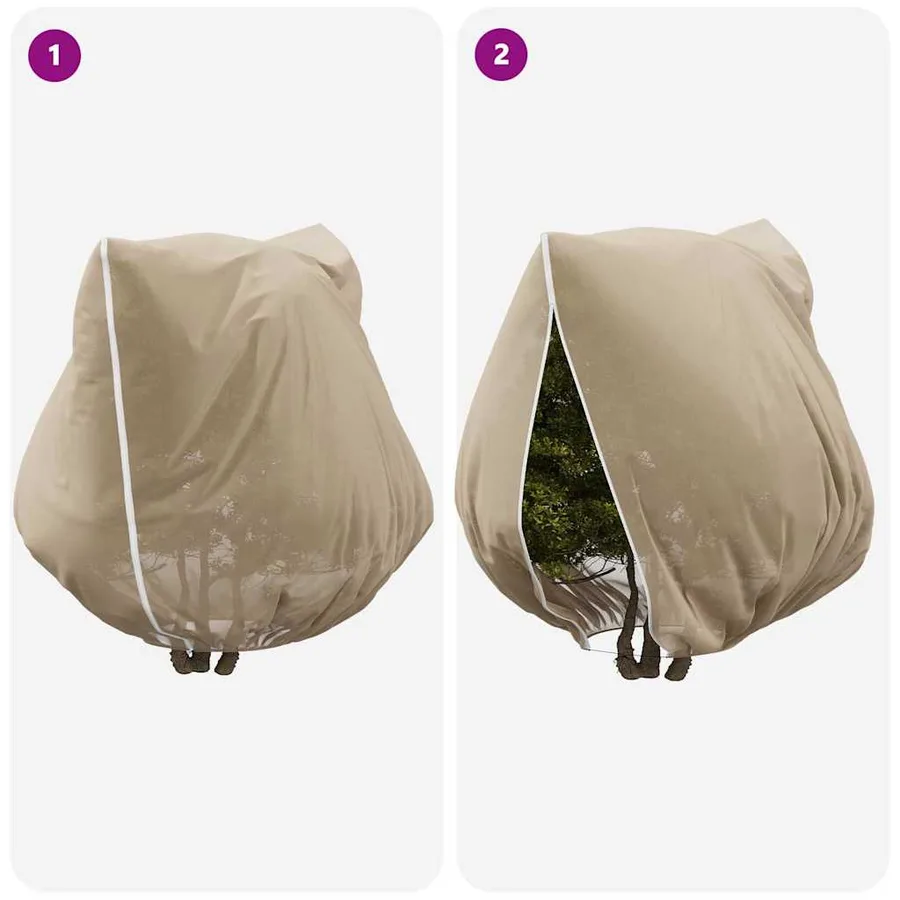 Couvercles de Fleece de Protection Anti-Gel pour Plantes 3 pcs - 9