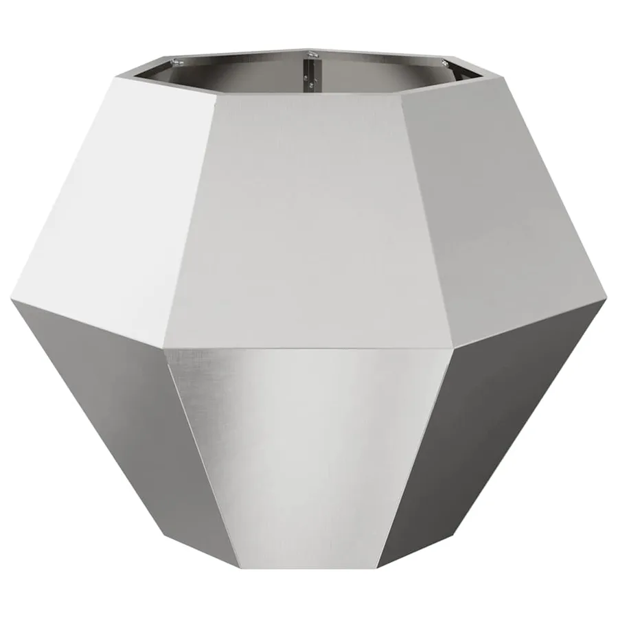 Jardinière 2 pc Argent 75 x 75 x 60 cm Acier inoxydable - 6