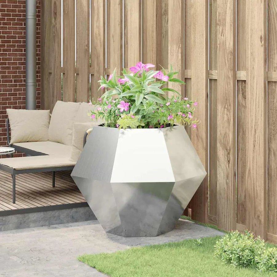 Jardinière Argent 100 x 100 x 80 cm Acier inoxydable - 4