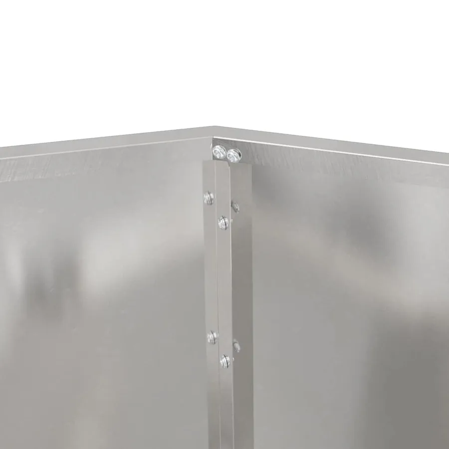 Jardinière Argent 100 x 100 x 80 cm Acier inoxydable - 7