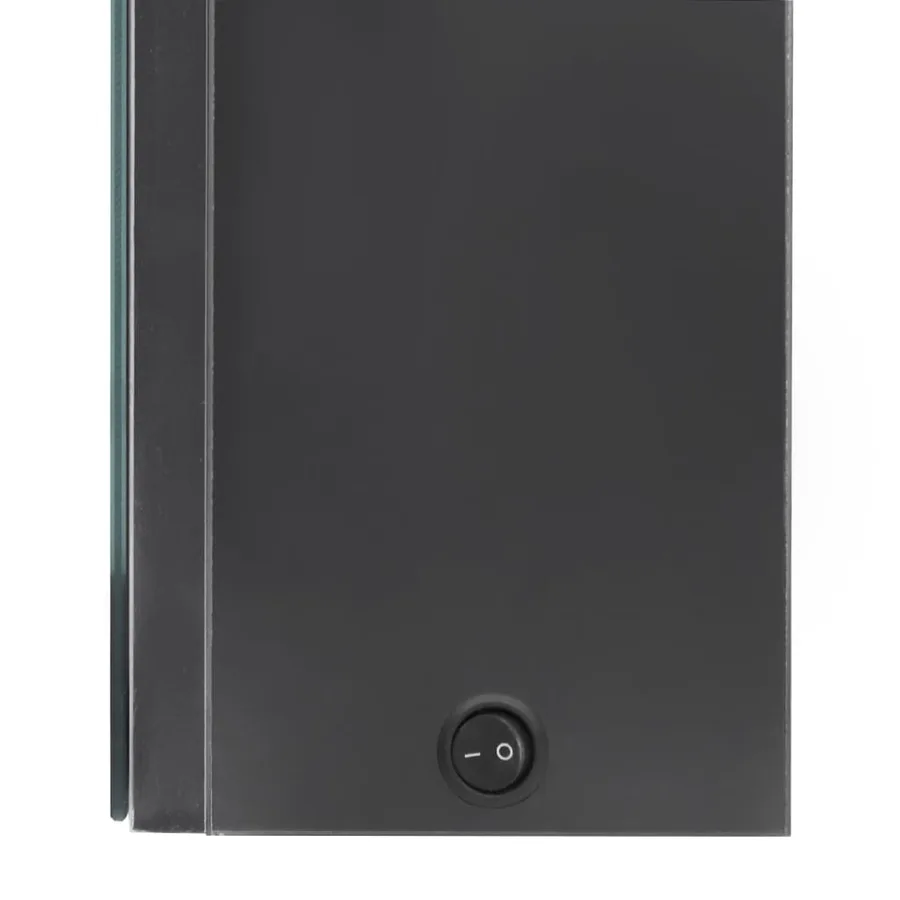 Armoire de salle de bain à miroir LED Gris 50x13x70 cm - 6