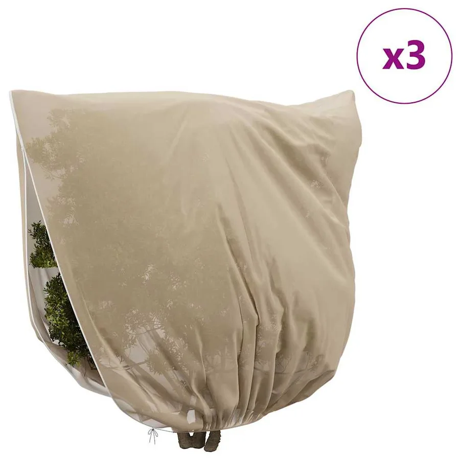 Couvercles de Fleece de Protection Anti-Gel pour Plantes 3 pcs - 4