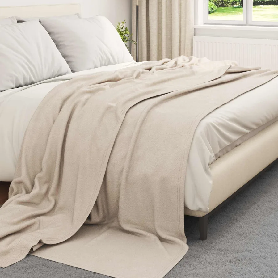 Couvertures à jeter 6 pcs Beige 240 x 220 cm Toison - 3