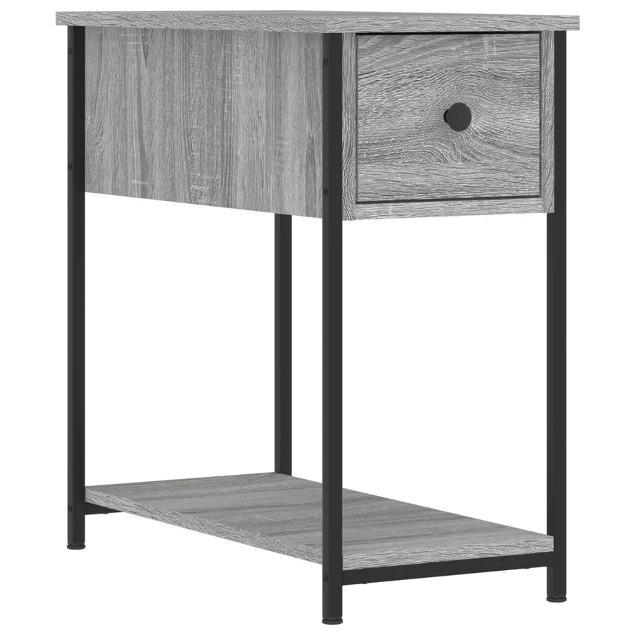 Tables de chevet 2 pcs sonoma gris 30x60x60cm bois d'ingénierie - 5