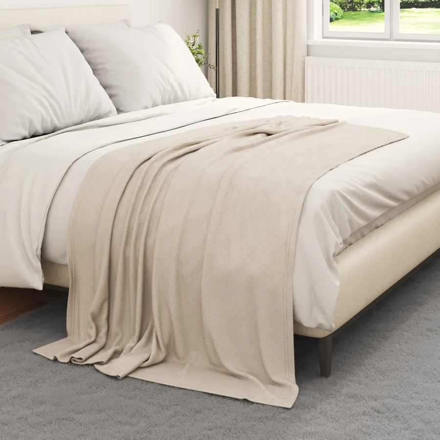 Couvertures à jeter 24 pcs Beige 170 x 130 cm Toison - 3