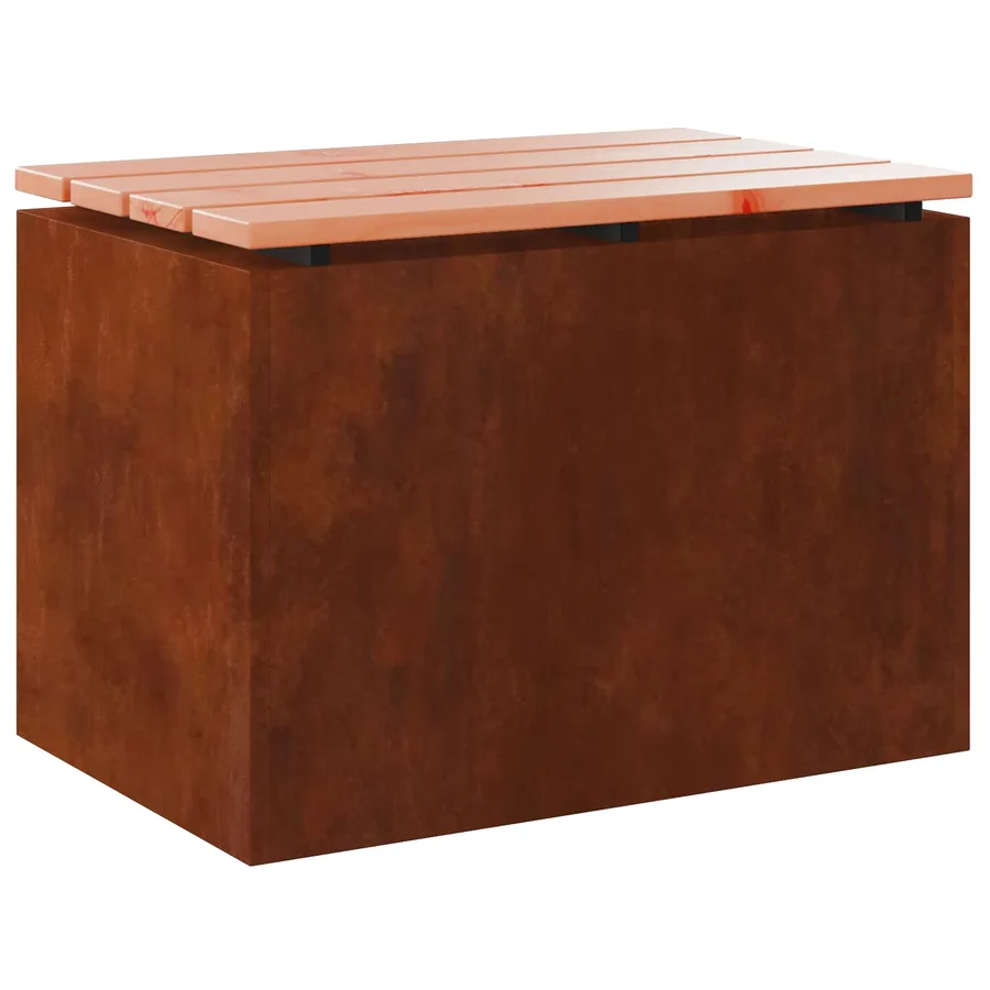 Banc de jardin 1 -Seater 60 x 40 x 43 cm Rouillé Rectangulaire - 2