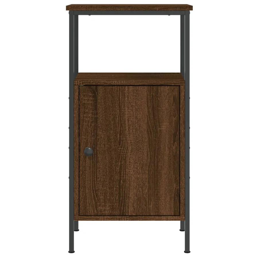 Tables de chevet 2 pcs chêne marron 41x31x80 cm bois ingénierie - 4