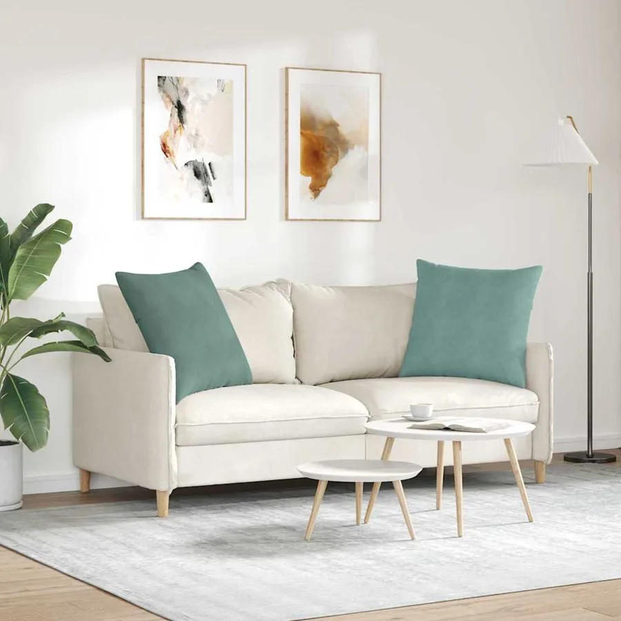 Coussins de canapé 2 pcs Vert Mer 80 x 80 cm - 4