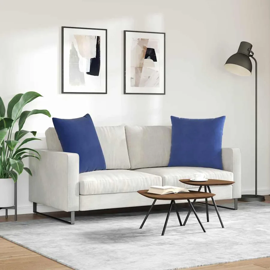 Coussins de canapé 2 pcs Bleu police 60 x 60 cm - 4