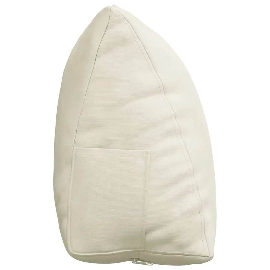 Coussin de Dos Crème 45 x 20 x 35 cm Tissu en velours côtelé - 7