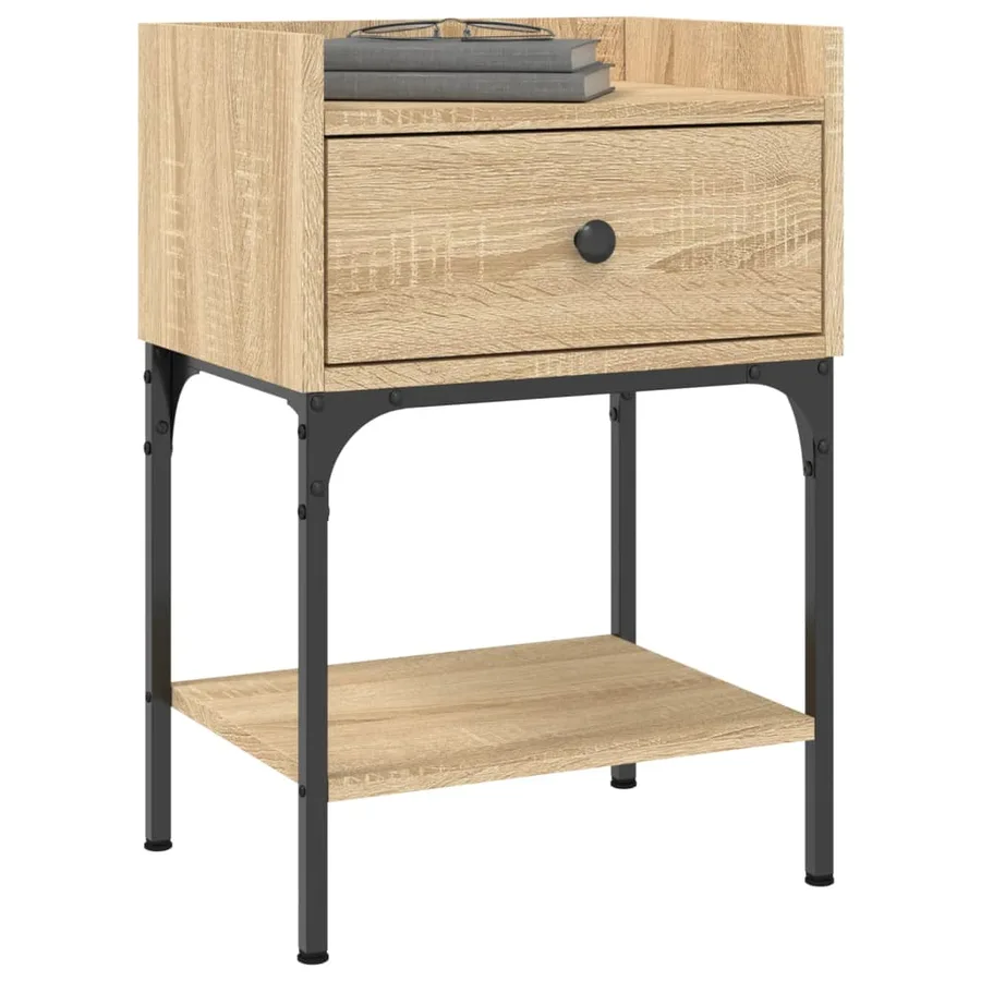 Tables de chevet 2pcs chêne sonoma 40,5x31x60cm bois ingénierie - 3