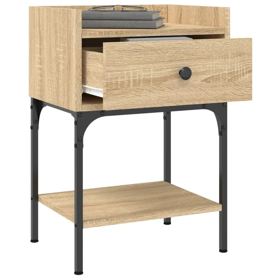 Tables de chevet 2pcs chêne sonoma 40,5x31x60cm bois ingénierie - 4