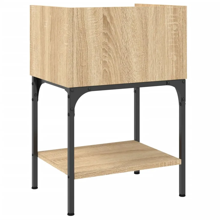 Tables de chevet 2pcs chêne sonoma 40,5x31x60cm bois ingénierie - 9
