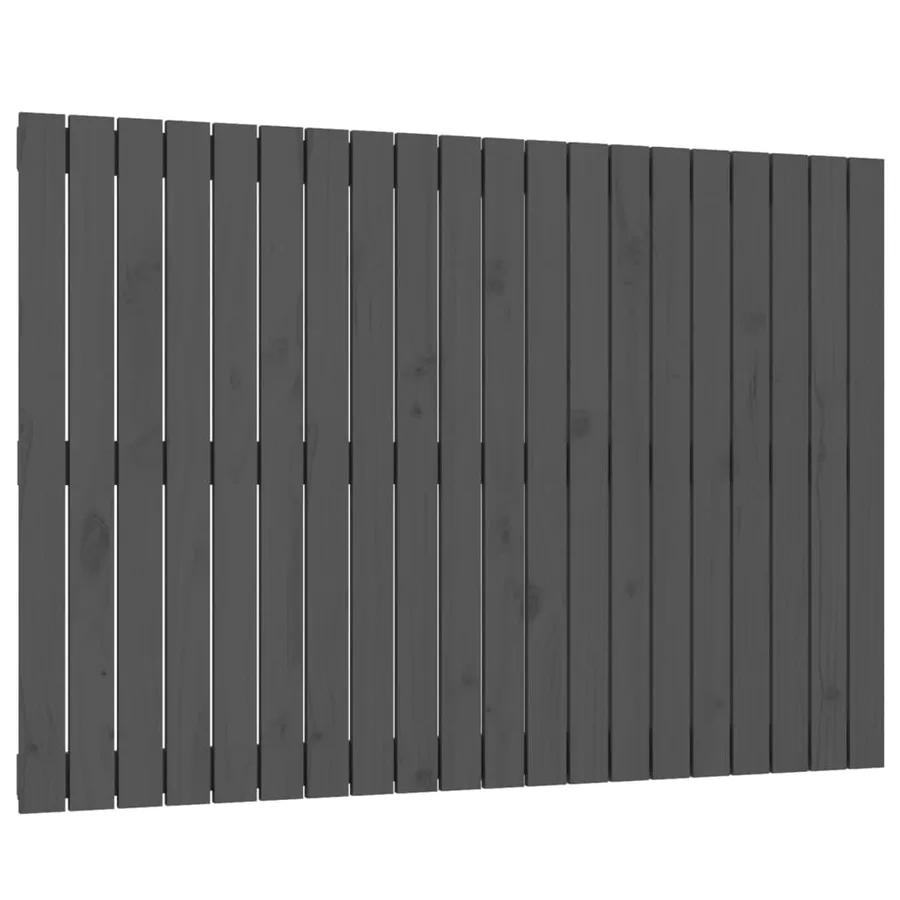Tête de lit murale Gris 127,5x3x90 cm Bois massif de pin - 2