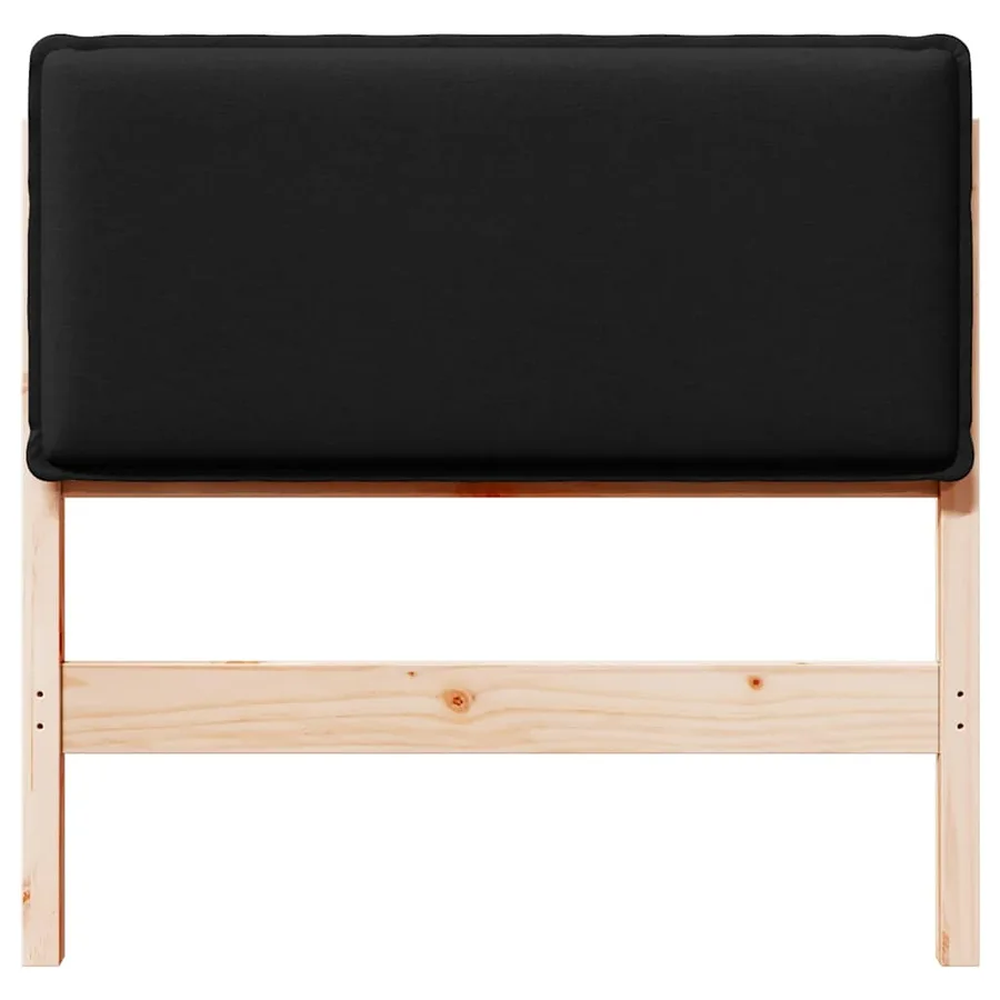 Tête de lit capitonnée Naturel et Noir 80 cm Pin massif - 4