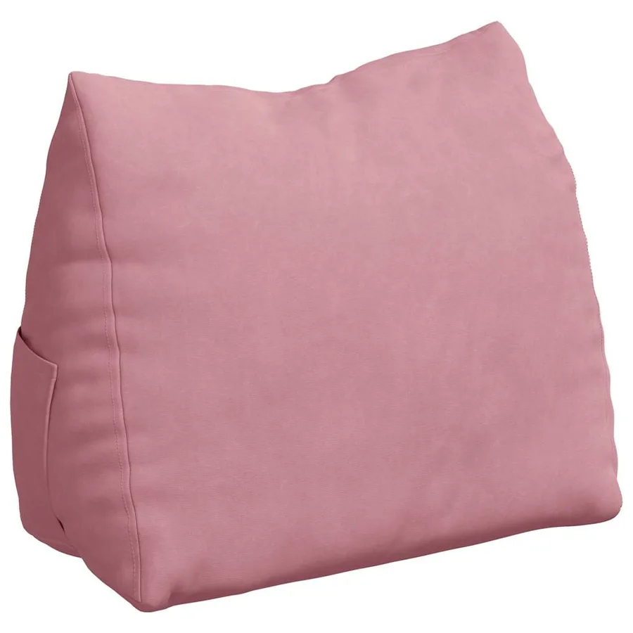 Coussin de Dos Rose 45 x 20 x 35 cm Tissu en velours côtelé - 2
