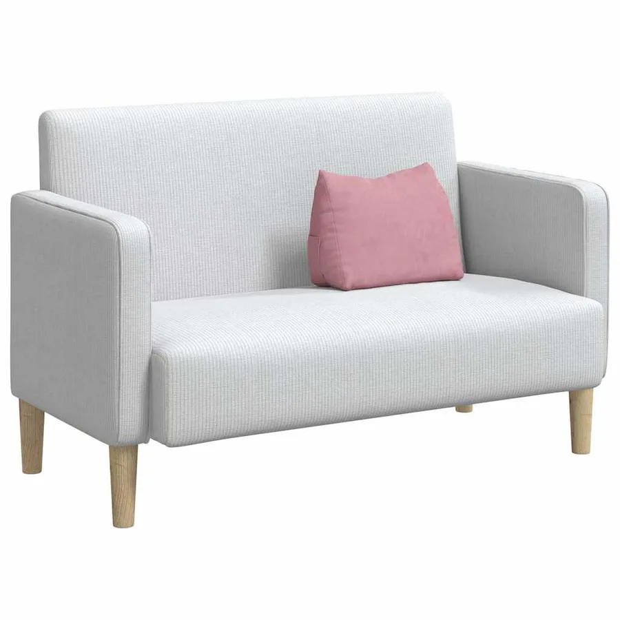 Coussin de Dos Rose 45 x 20 x 35 cm Tissu en velours côtelé - 3