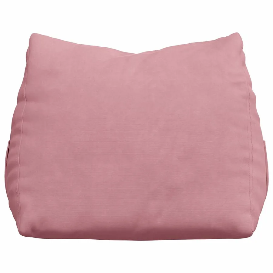 Coussin de Dos Rose 45 x 20 x 35 cm Tissu en velours côtelé - 6