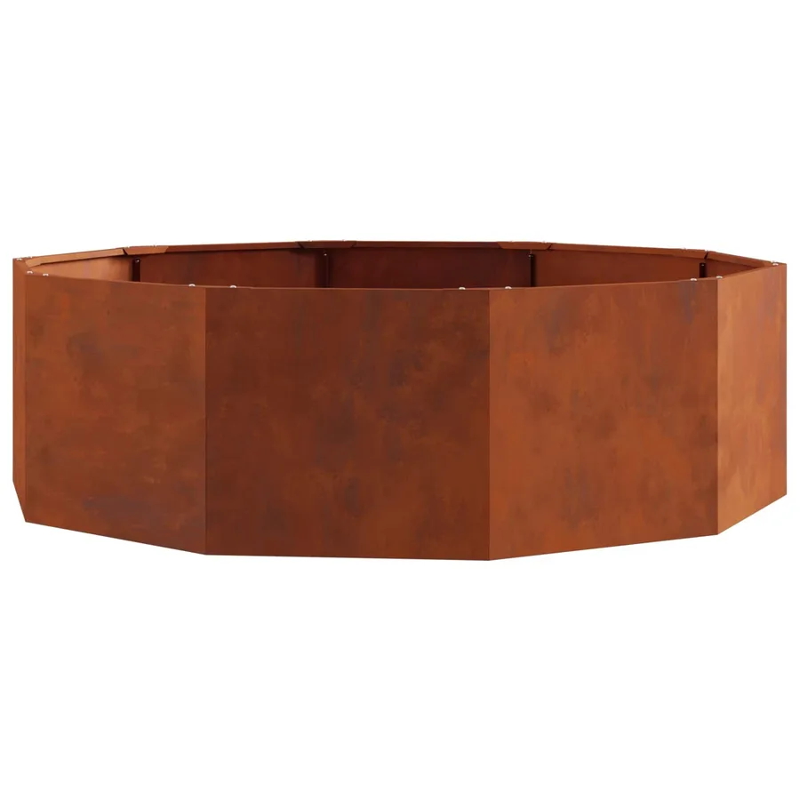 Jardinière Rouillé 120 x 120 x 35 cm Acier patiné - 2