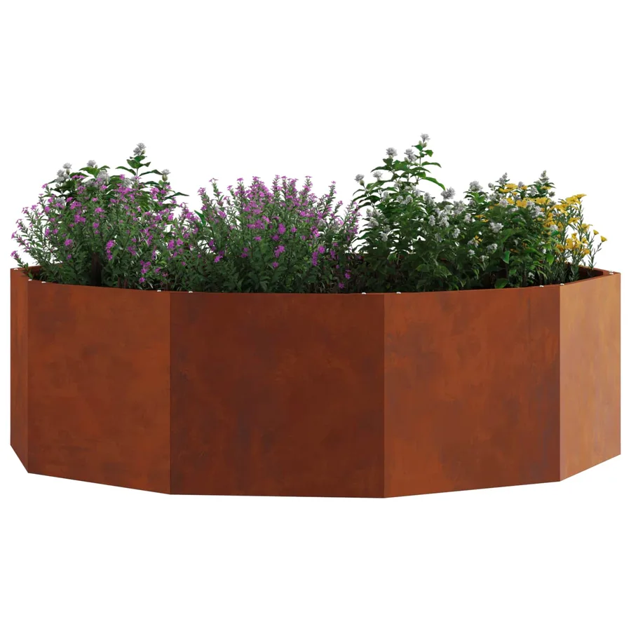 Jardinière Rouillé 120 x 120 x 35 cm Acier patiné - 3