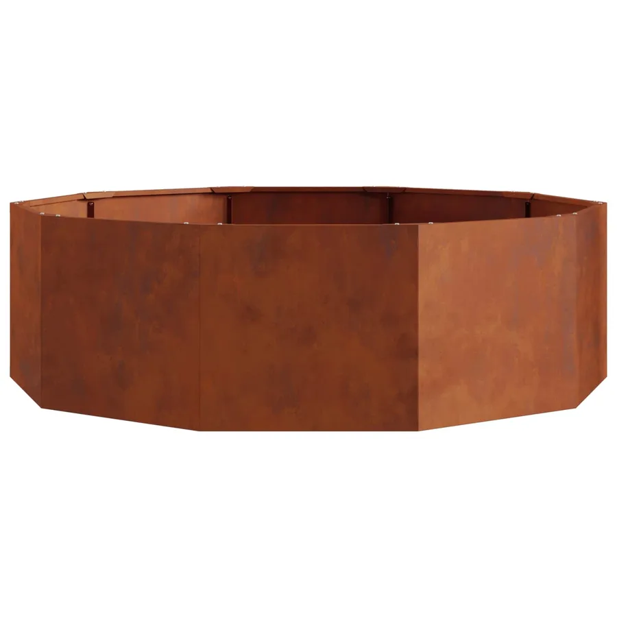 Jardinière Rouillé 120 x 120 x 35 cm Acier patiné - 6