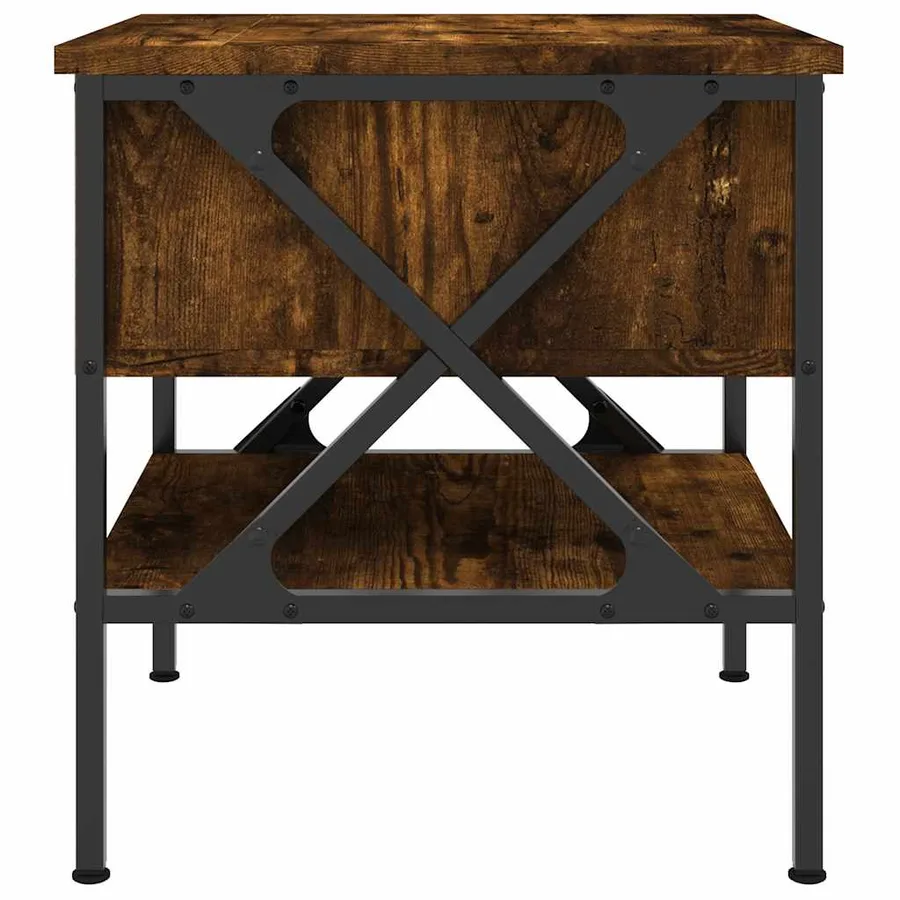 Tables de chevet 2 pcs chêne fumé 40x42x45 cm bois d’ingénierie - 8