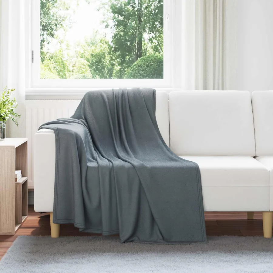 Jeté Gris foncé 170 x 130 cm Toison