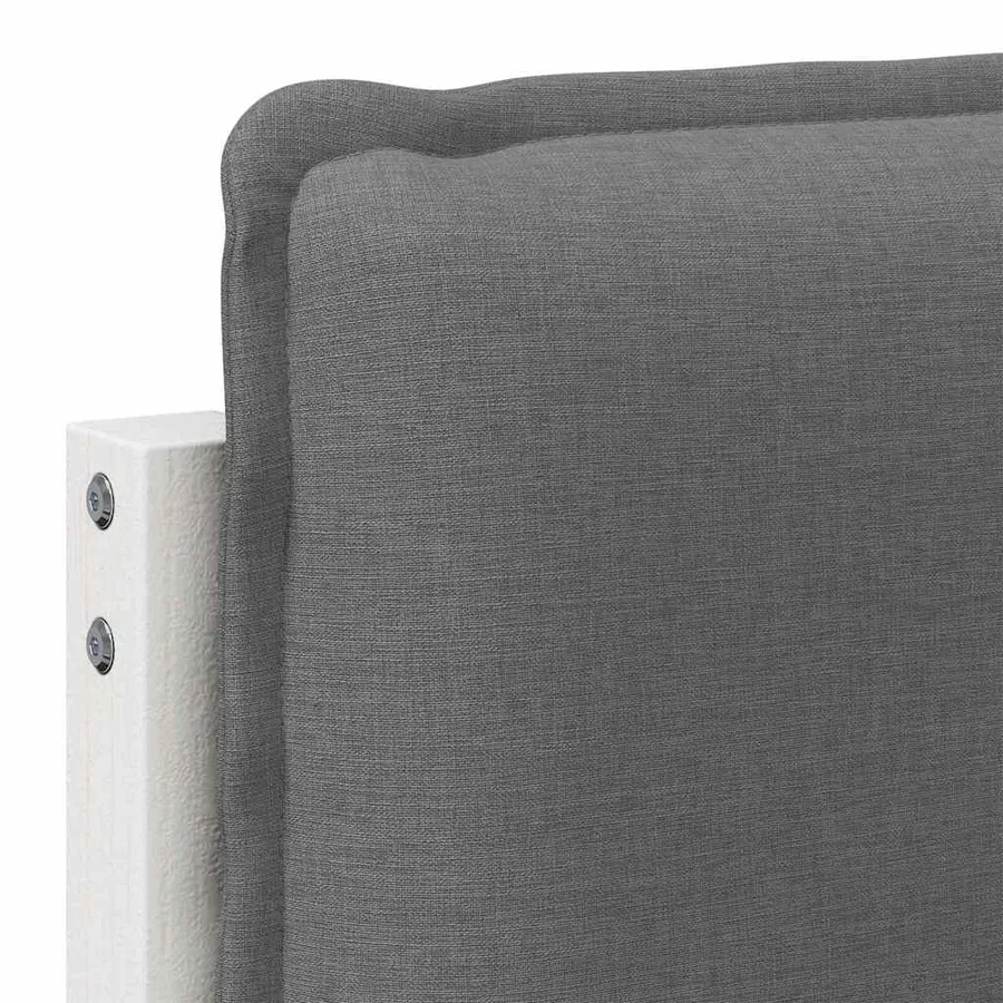 Tête de lit capitonnée Blanc et gris clair 180 cm Pin massif - 9