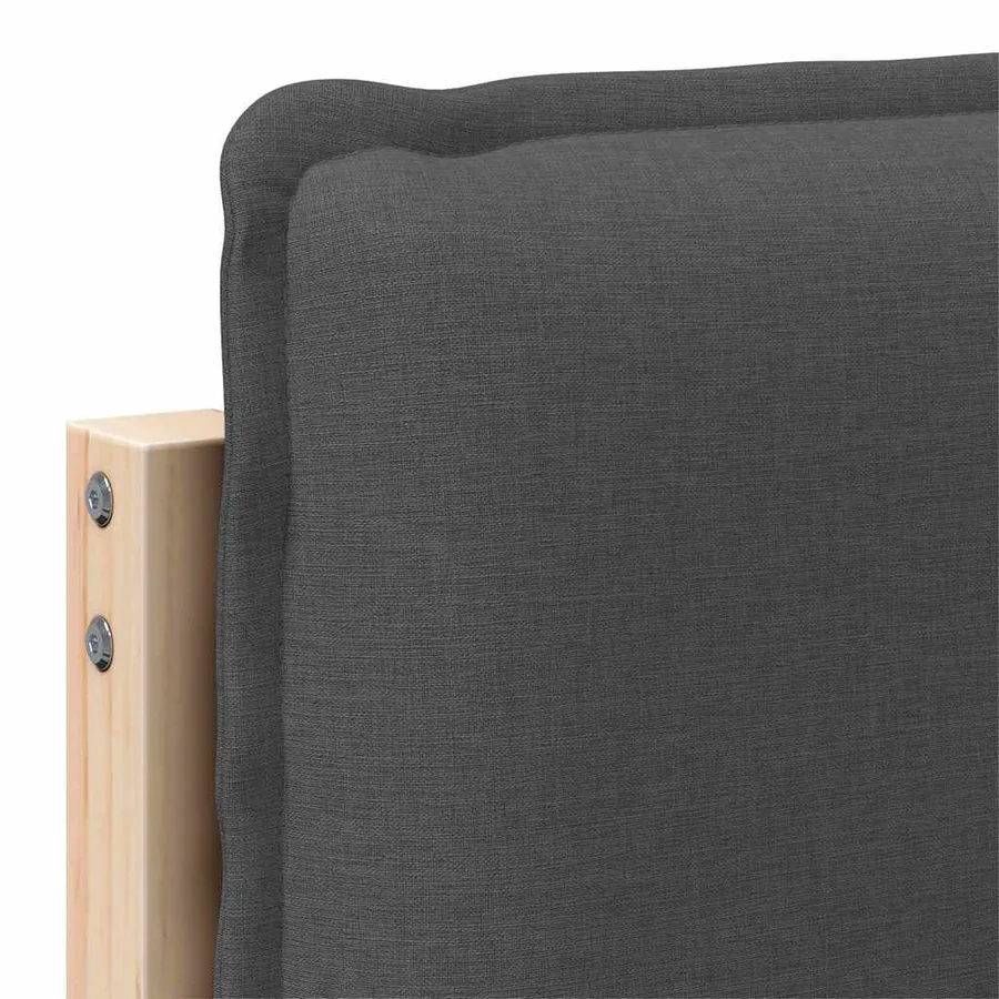 Tête de lit capitonnée Gris Naturel et Foncé 200 cm Pin massif - 9