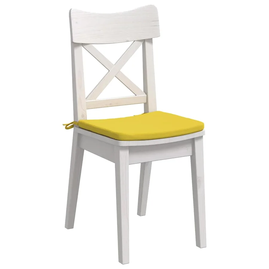 Coussins de siège 4 pcs Jaune clair 40 x 40 x 3 cm tissu - 3