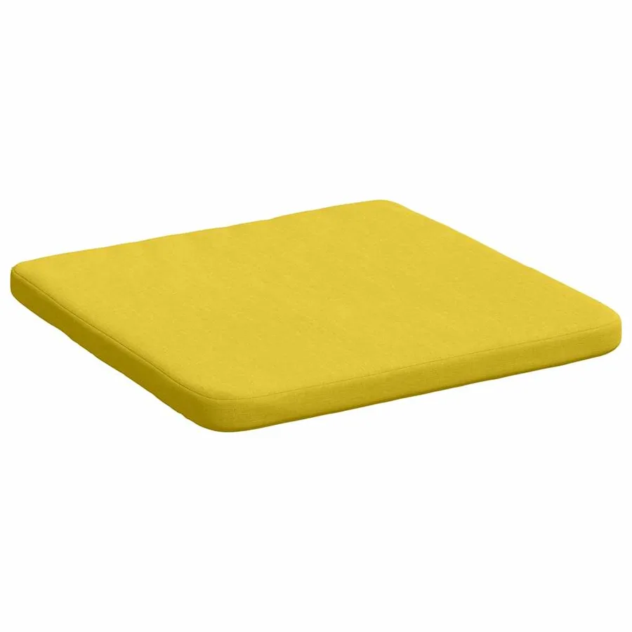 Coussins de siège 4 pcs Jaune clair 40 x 40 x 3 cm tissu - 5