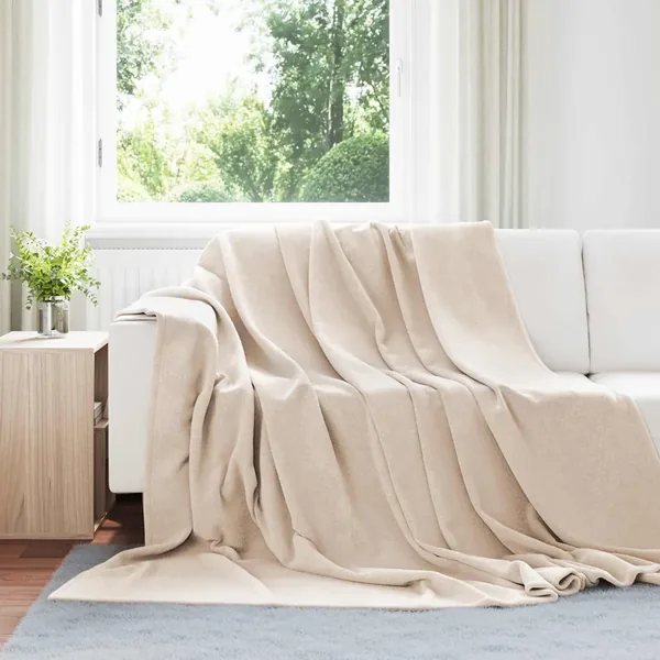 Couvertures à jeter 6 pcs Beige 220 x 240 cm Toison