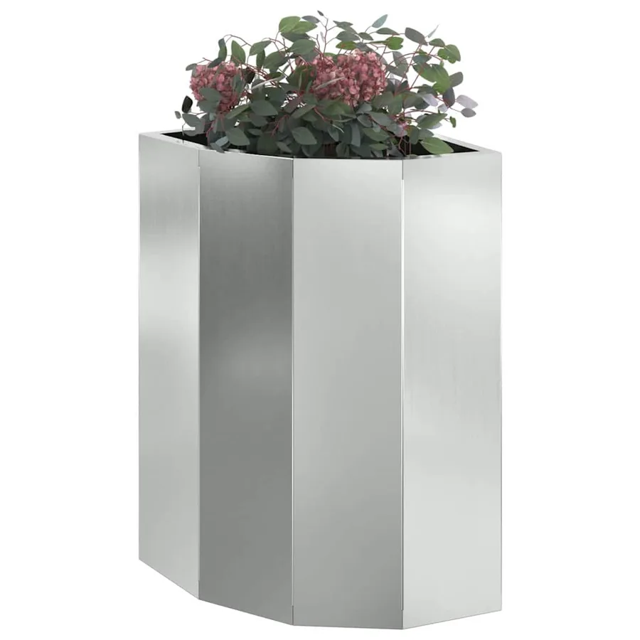 Jardinière d'Angle Argent 30 x 30 x 50 cm Acier galvanisé - 3