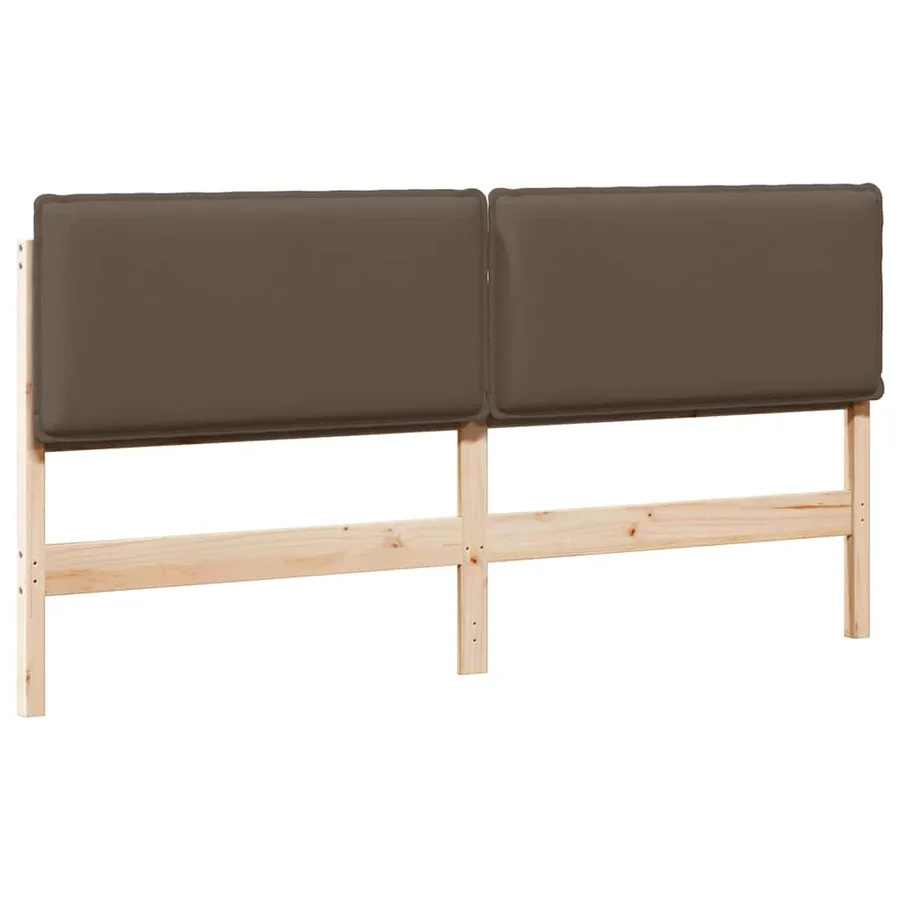 Tête de lit capitonnée Gris Naturel et Clair 200 cm Pin massif - 2