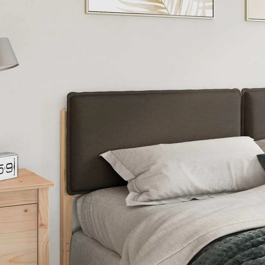 Tête de lit capitonnée Gris Naturel et Clair 200 cm Pin massif - 3