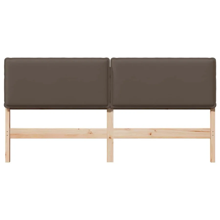 Tête de lit capitonnée Gris Naturel et Clair 200 cm Pin massif - 4