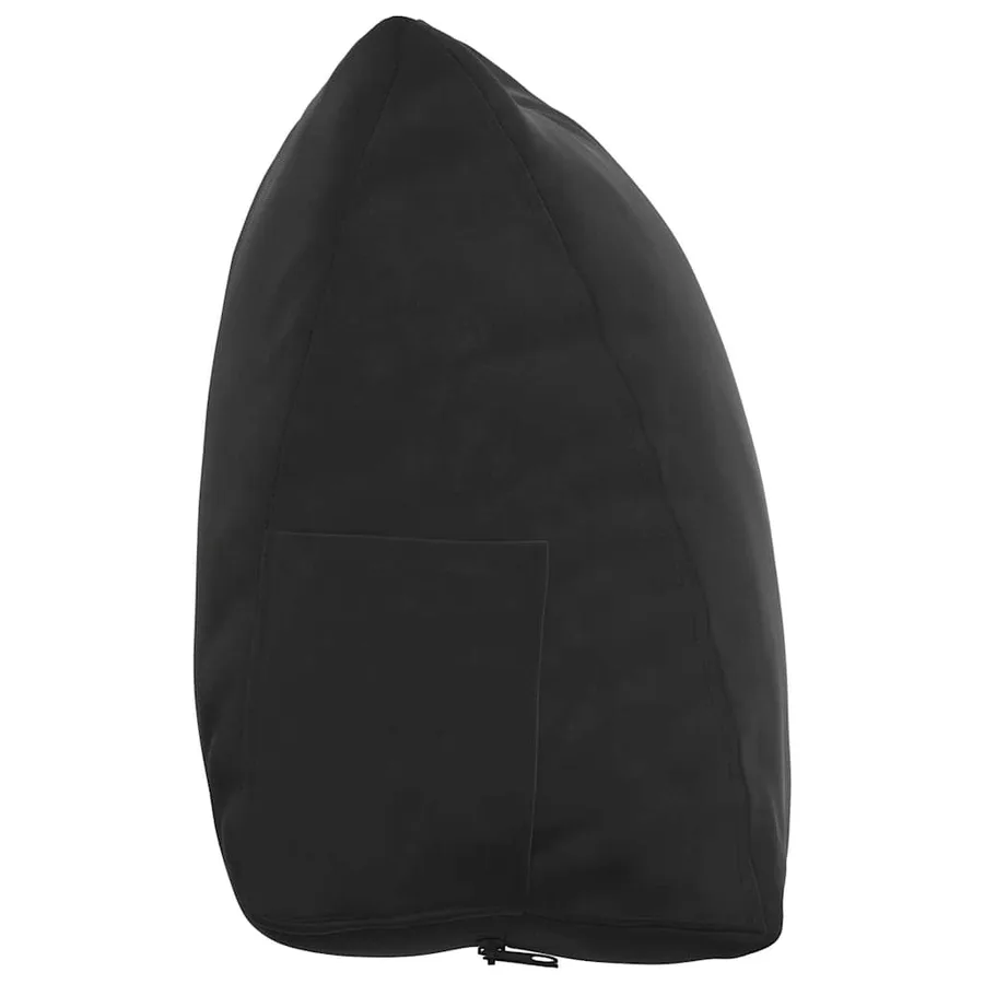 Coussin de Dos Noir 60 x 20 x 50 cm Tissu en velours côtelé - 7