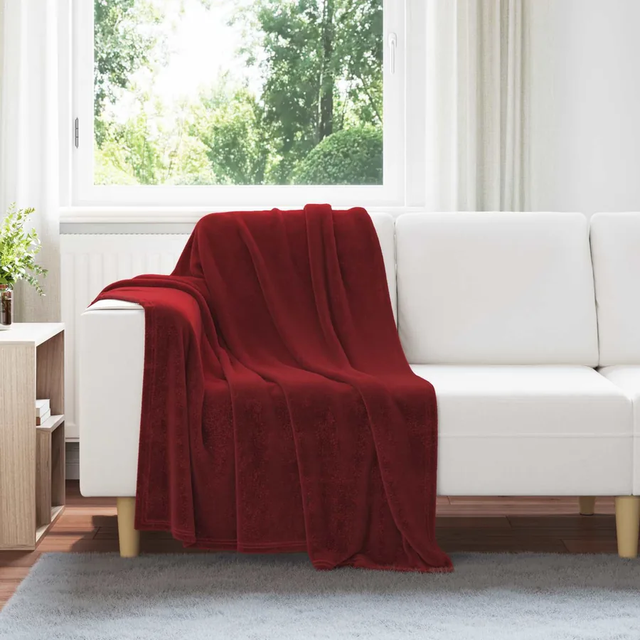 Couvertures à jeter 6 pcs Rouge Bordeaux 130 x 150 cm Toison