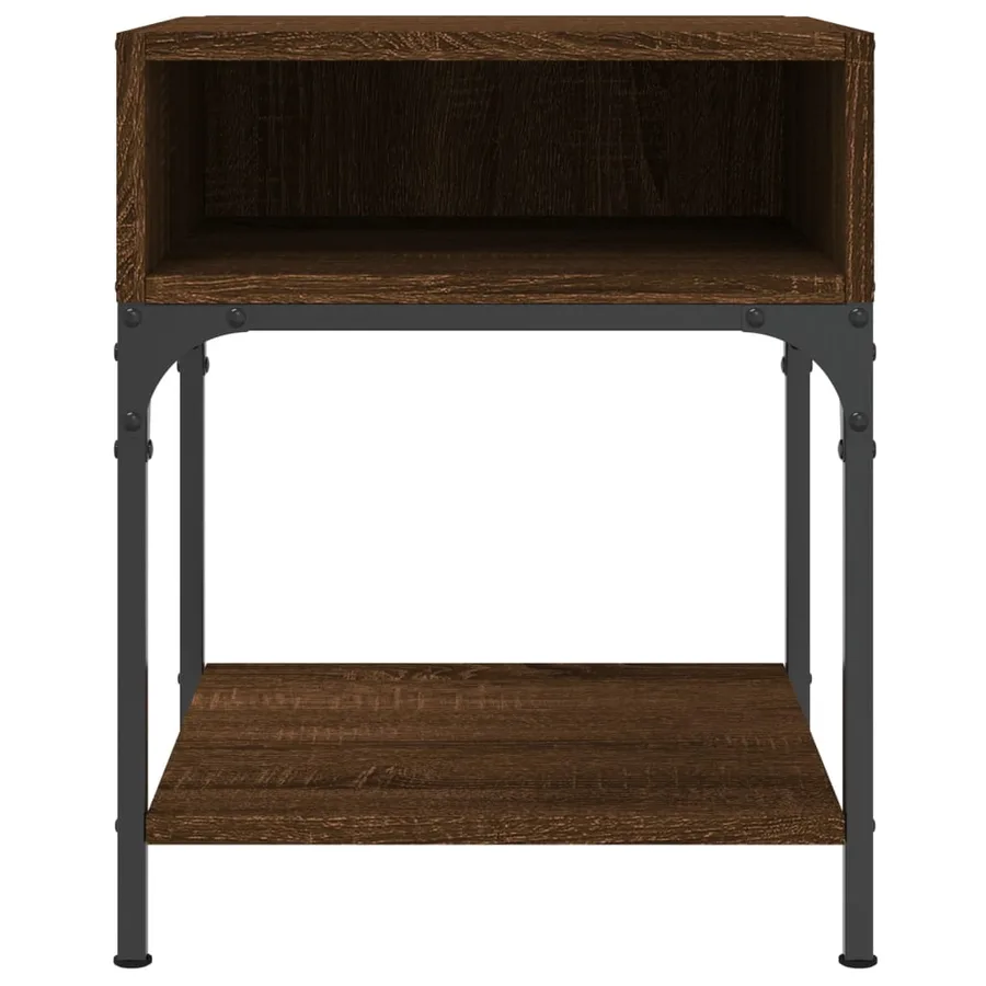Tables de chevet 2 pcs chêne marron 40x41x50 cm bois ingénierie - 5